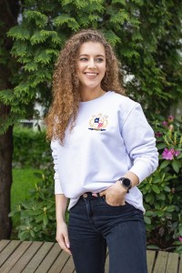 Biała bluza z Herbem damska