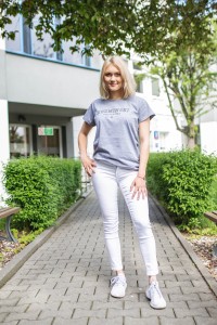 T-shirt szary "Koźmiński" damski