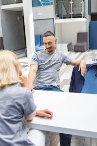 T-shirt szary "Koźmiński" męski