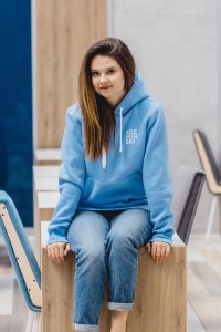 Bluza niebieska z Logo damska